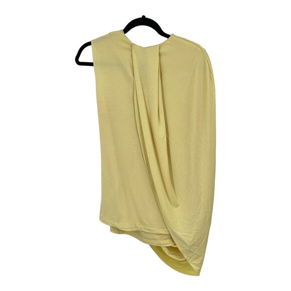 Jonathan Simkhai top Safiya draped sleeve yellow Medium M - Picture 4 of 5